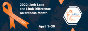 April is limb loss/limb difference month. Over 2.1 million people are living with limb loss/difference in the US today